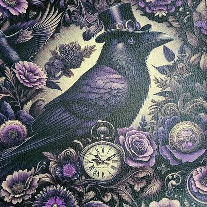 Kunstleder Panele Steampunk Raven Girl Collection 30 x 30cm