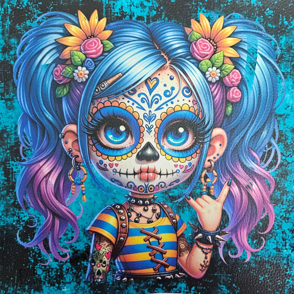 Kunstleder Panele Sugar Babes Collection 30 x 30cm - Blue