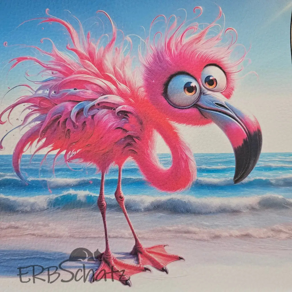 Kunstleder Panele Summer Birds Collectionp - Flamingo