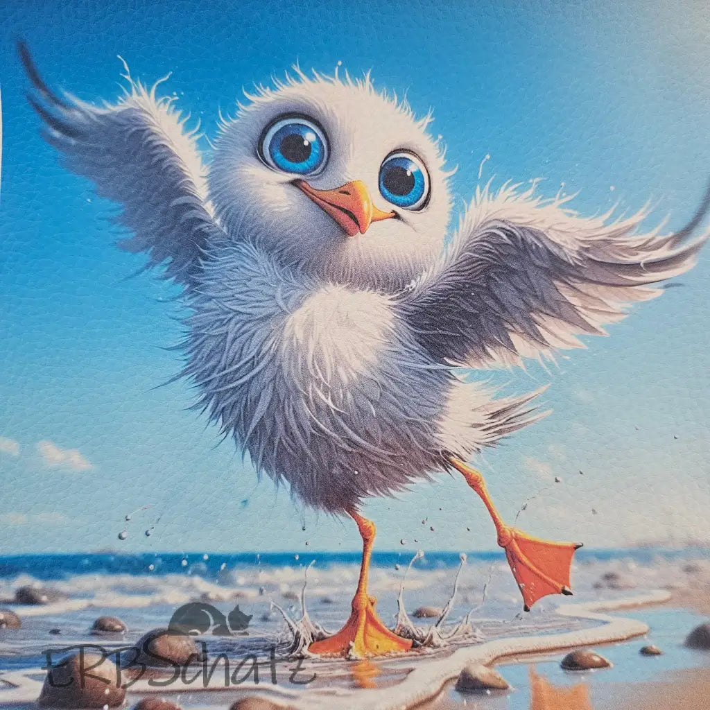 Kunstleder Panele Summer Birds Collectionp - Kleine Möwe