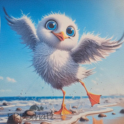 Kunstleder Panele Summer Birds Collectionp - Kleine Möwe