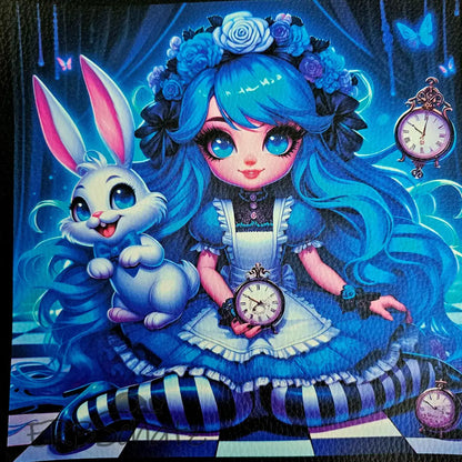 Kunstleder Panele Sweet Alice Collection 25x25 cm - Blue
