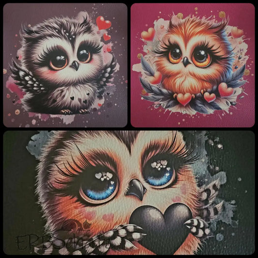 Kunstleder Panele Sweet Owls Collection | 25x 25cm - P25