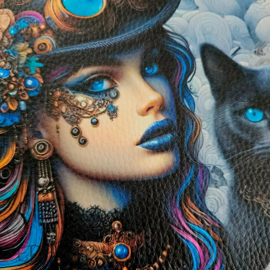 Kunstleder Panele Turquoise Steampunk Girl Collection 25 x