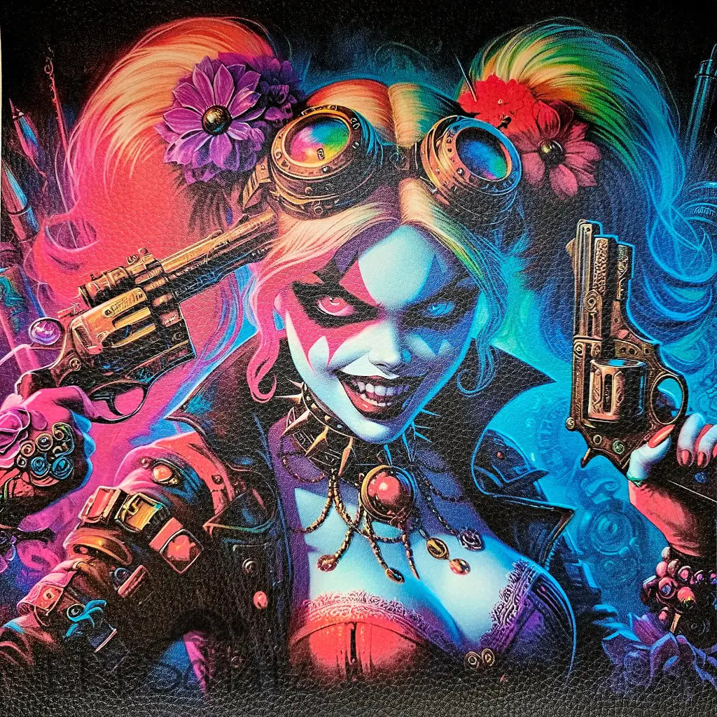 Kunstleder Panele Vibrant Joker Collection - Harley Flower