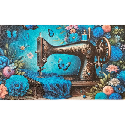 Kunstleder Panele Vibrant Sewing Machine - Blue Turquoise
