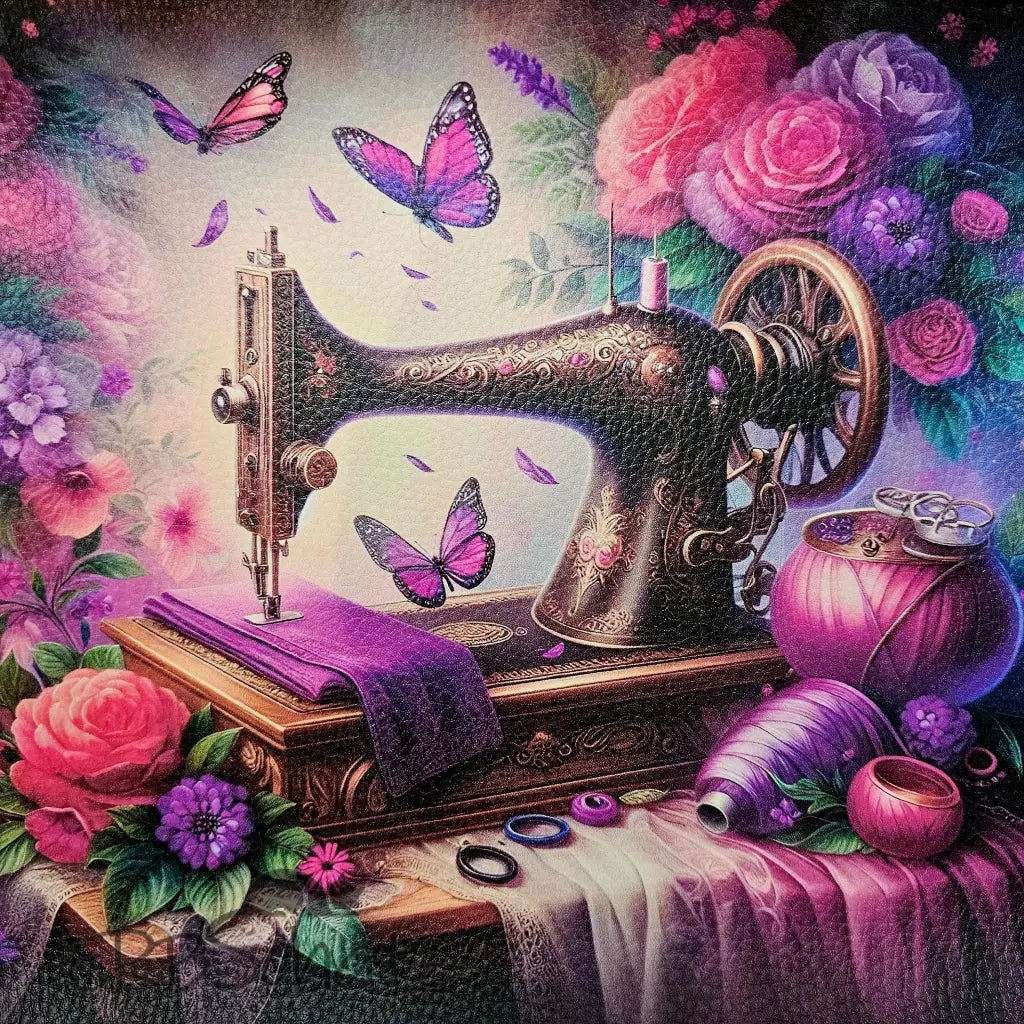 Kunstleder Panele Vibrant Sewing Machine - Purple Pink