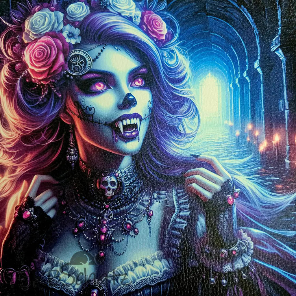 Kunstleder Panele Vibrant Vampires 25x25 cm Blue 25 P25