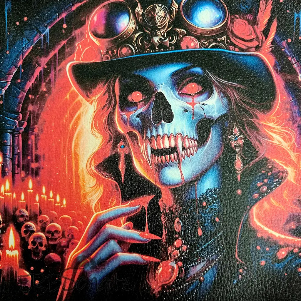 Kunstleder Panele Vibrant Vampires 25x25 cm Red 25 P25