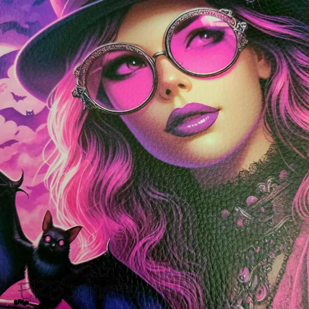 Kunstleder Panele Vibrant Woman & Bats 30x30 cm - P30