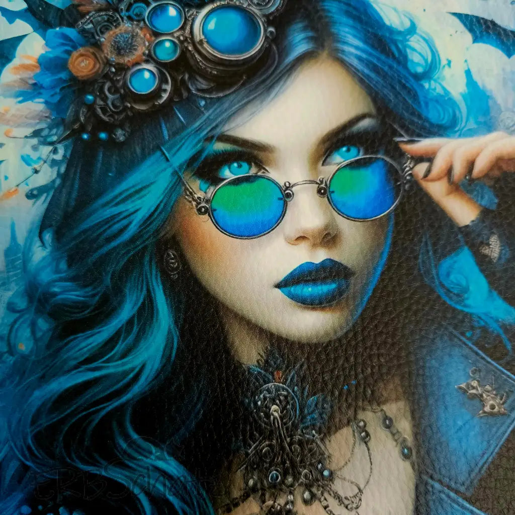 Kunstleder Panele Vibrant Woman & Bats 30x30 cm - P30