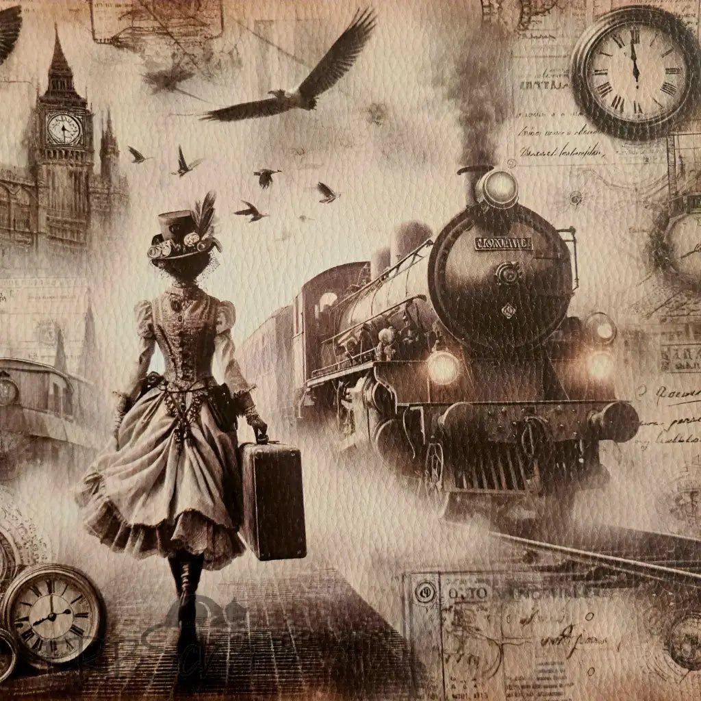 Kunstleder Panele Vintage Traveler Collection | 25x 25cm