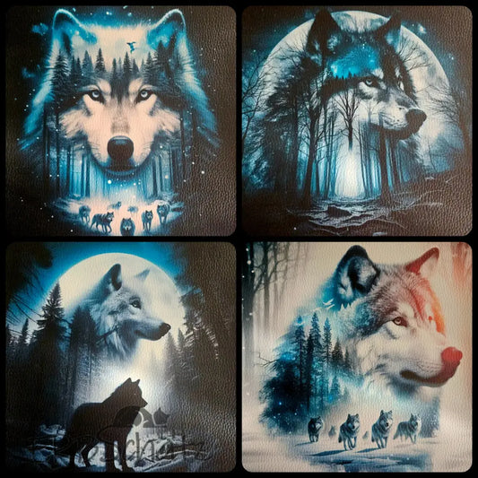 Kunstleder Panele Wonderful Wolf Collection | 25x 25cm P25