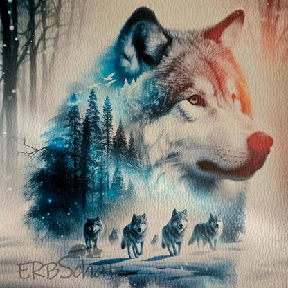 Kunstleder Panele Wonderful Wolf Collection | 25x 25cm - P25