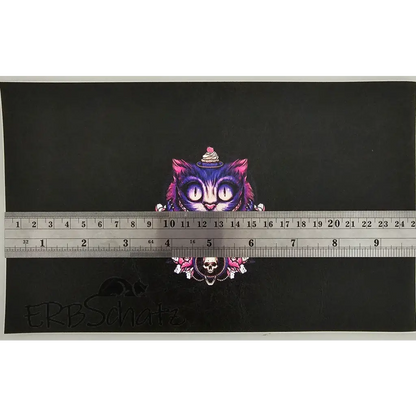 Kunstleder Portemonnaie Panel Creepy Alice Cat 25 x 15cm