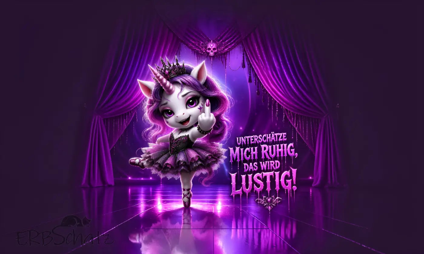 Kunstleder Portemonnaie Panel Dancing Unicorn | 25x15cm - PP
