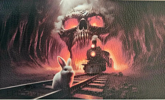 Kunstleder Portemonnaie Panel Dark Train 25x15cm PP