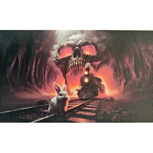 Kunstleder Portemonnaie Panel Dark Train 25x15cm - PP Dark