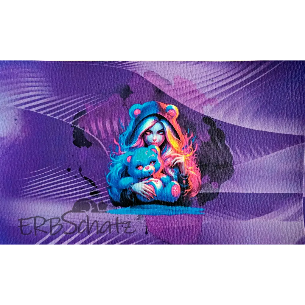 Kunstleder Portemonnaie Panel Hug Bear Cute | 25x 15cm - PP