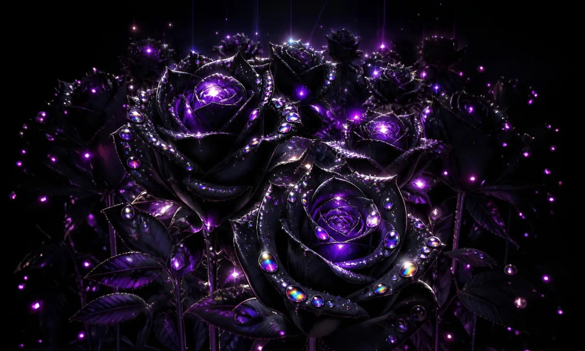 Kunstleder Portemonnaie Panel Myst Glow Rose | 25x15cm - PP