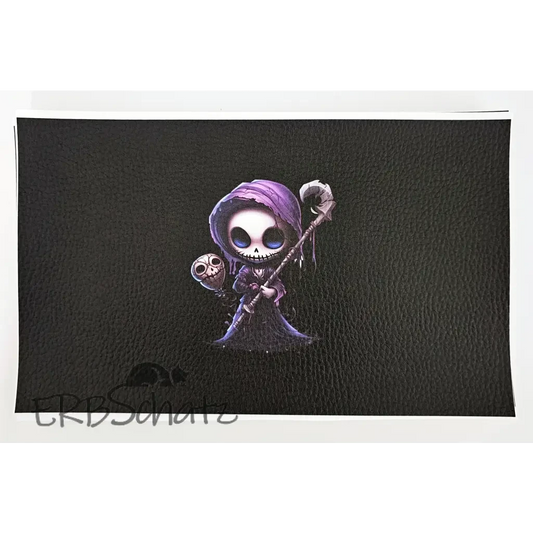 Kunstleder Portemonnaie Panel Purple Death 25x 15cm - PP