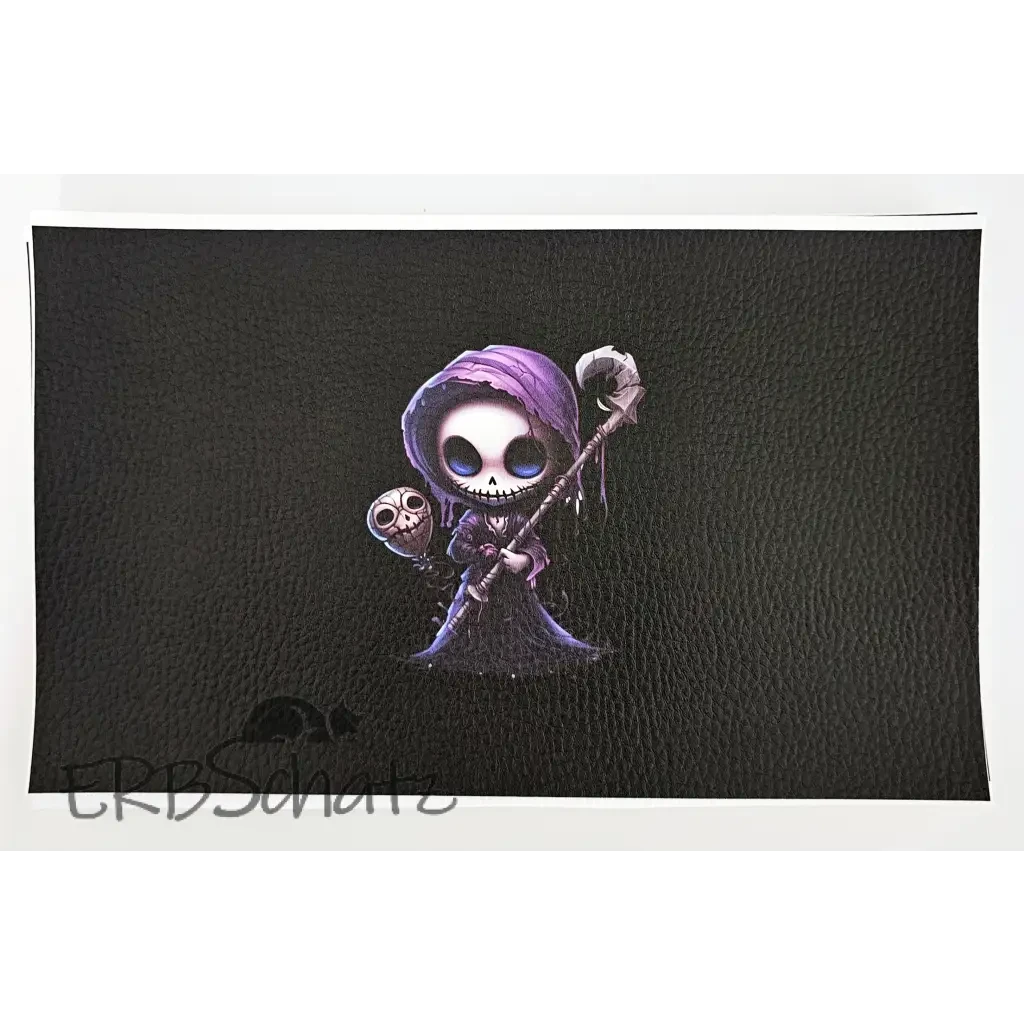 Kunstleder Portemonnaie Panel Purple Death 25x 15cm - PP