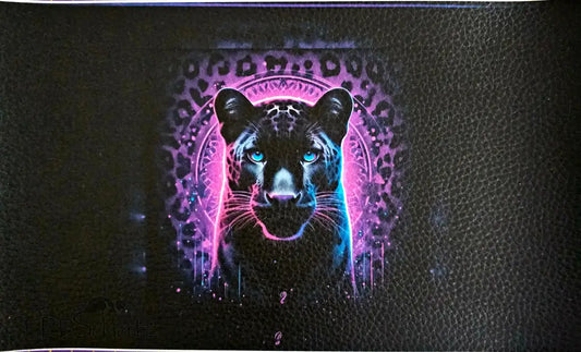 Kunstleder Portemonnaie Panel Purple Panther | 25 x 15cm PP