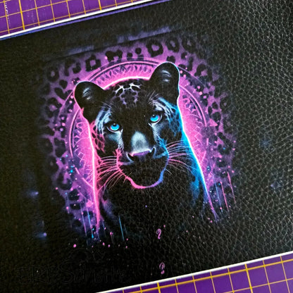 Kunstleder Portemonnaie Panel Purple Panther | 25 x 15cm PP