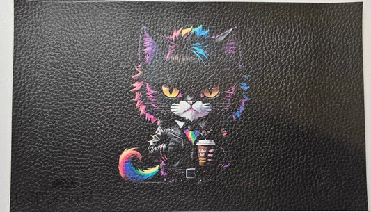 Kunstleder Portemonnaie Panel ShutUpCoffeeBreak 25x 15cm
