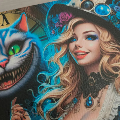 Kunstleder Portemonnaie Panel Steampunk Alice 25x 15cm - PP