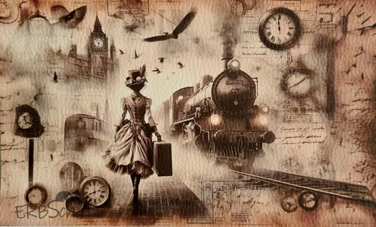 Kunstleder Portemonnaie Panel Vintage Traveler | 25x 15cm