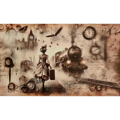 Kunstleder Portemonnaie Panel Vintage Traveler | 25x 15cm