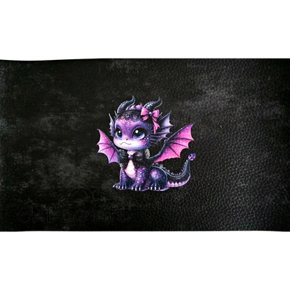 Kunstleder Portemonnaie Panele Cute Dragons | 25 x 15cm