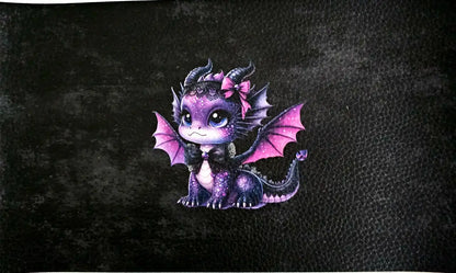 Kunstleder Portemonnaie Panele Cute Dragons | 25 x 15cm - PP