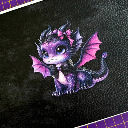Kunstleder Portemonnaie Panele Cute Dragons | 25 x 15cm - PP
