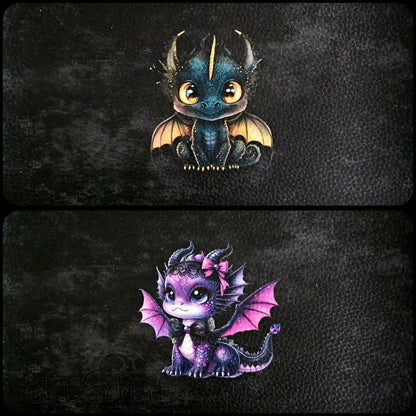 Kunstleder Portemonnaie Panele Cute Dragons | 25 x 15cm - PP