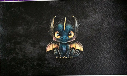 Kunstleder Portemonnaie Panele Cute Dragons | 25 x 15cm - PP