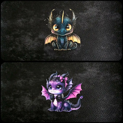 Kunstleder Portemonnaie Panele Cute Dragons | 25 x 15cm - PP