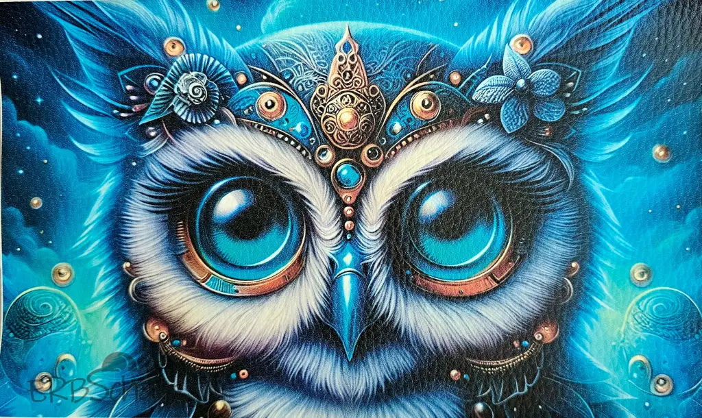 Kunstleder Portemonnaie Panele Steampunk Owl 25x15cm - PP