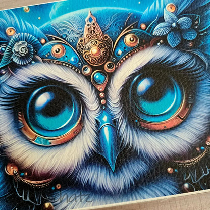Kunstleder Portemonnaie Panele Steampunk Owl 25x15cm - PP