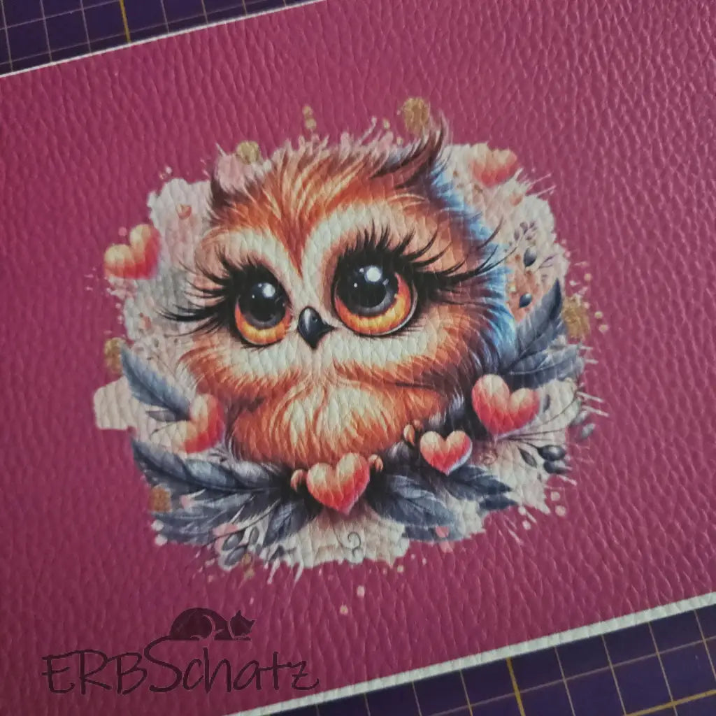 Kunstleder Portemonnaie Panele Sweet Owls | 25x15cm - PP