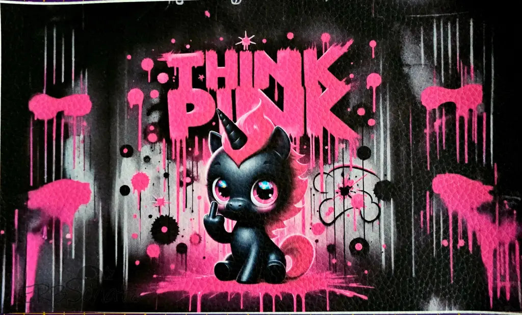 Kunstleder Portemonnaie Panele Think Pink | 25 x 15cm - PP