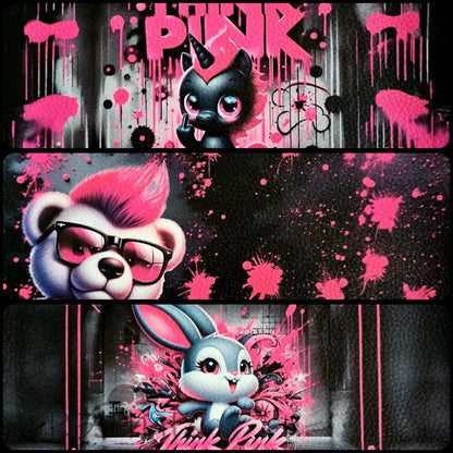 Kunstleder Portemonnaie Panele Think Pink | 25 x 15cm - PP