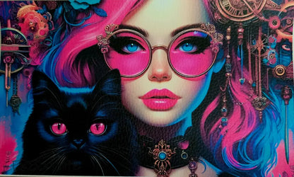 Kunstleder Portemonnaie Panele Vibrant Woman 25x 15cm - PP