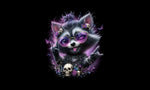 Kunstleder Portemonnaie Rocker Raccoon | 25x15cm - PP