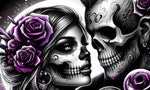 Kunstleder Portemonnaie Skull Lovers | 25x15cm - PP