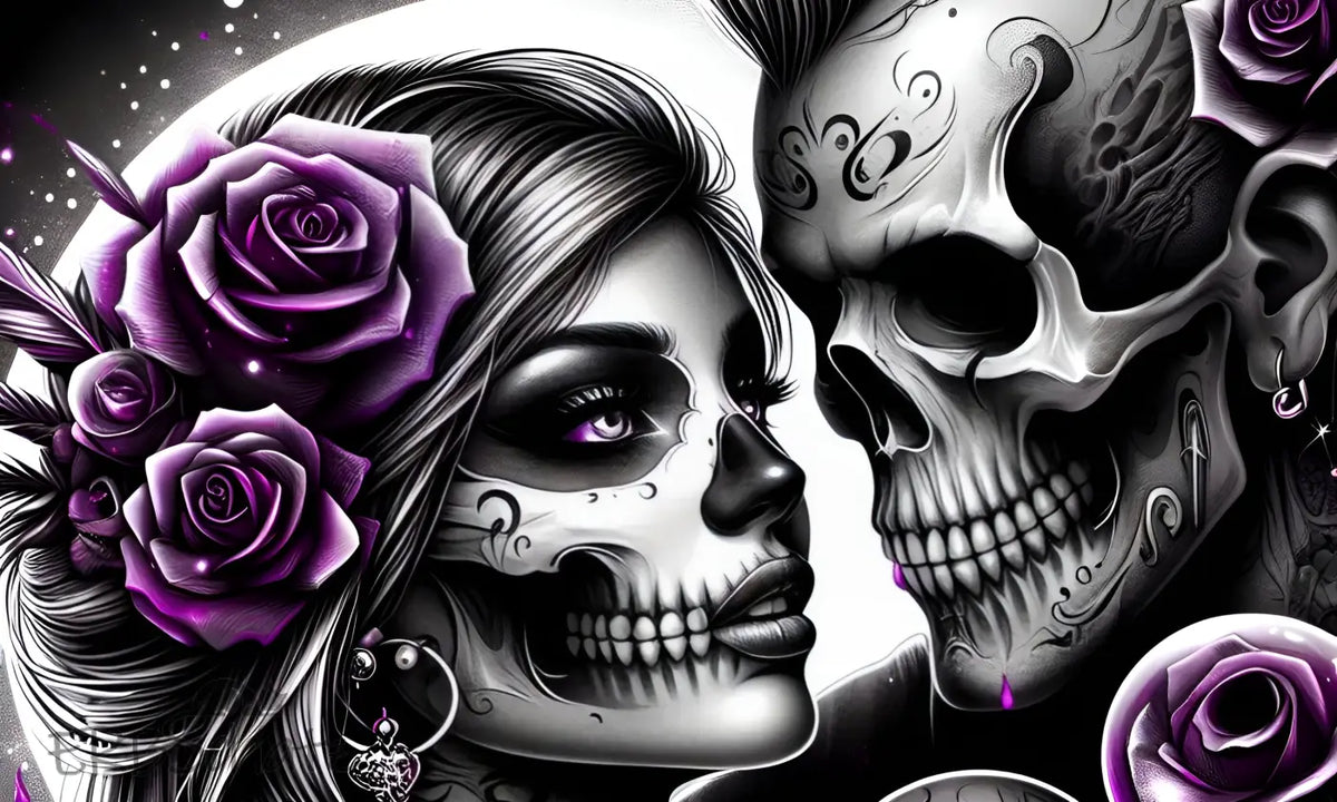 Kunstleder Portemonnaie Skull Lovers | 25x15cm - PP