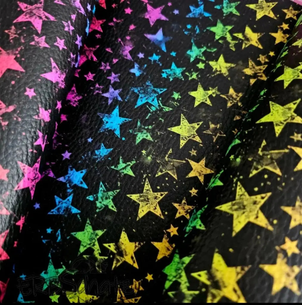 Kunstleder Rainbow Stars 50 x 140 cm - KL50