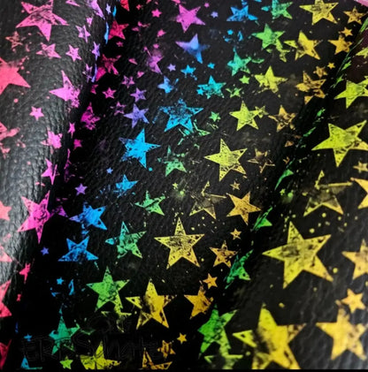 Kunstleder Rainbow Stars 50 x 140 cm - KL50