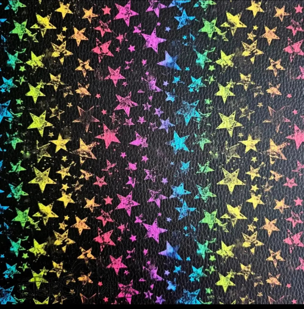 Kunstleder Rainbow Stars 50 x 140 cm - KL50